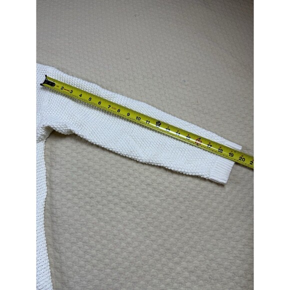 Marine Layer Womens Large White Open Knit Long Sleeves Catalina Cardigan Sweater - Picture 15 of 16